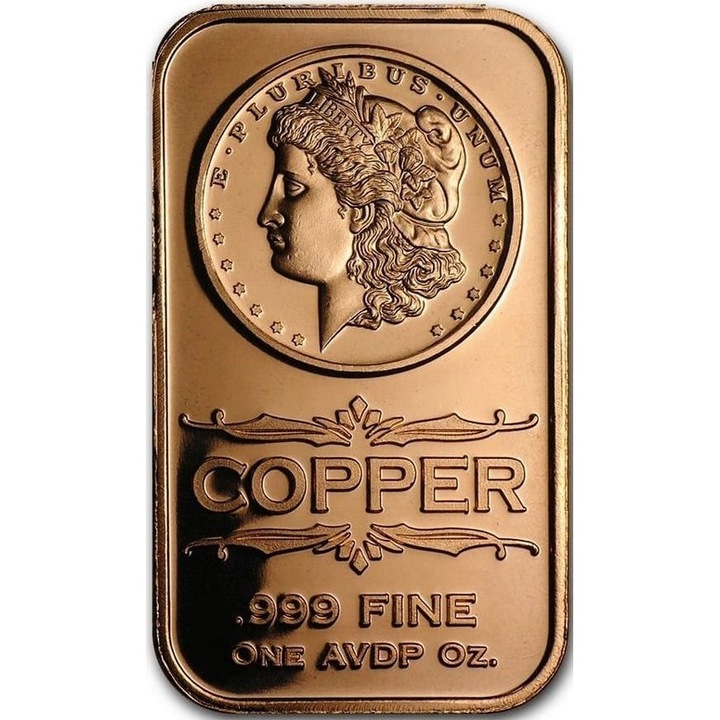 Lingou din Cupru - Dolar Morgan SUA 1 oz