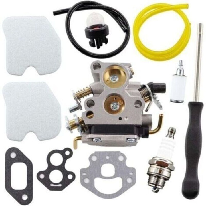 Carburator cu surubelnita si filtru aer pentru drujbe 235 236 240, albastre, set