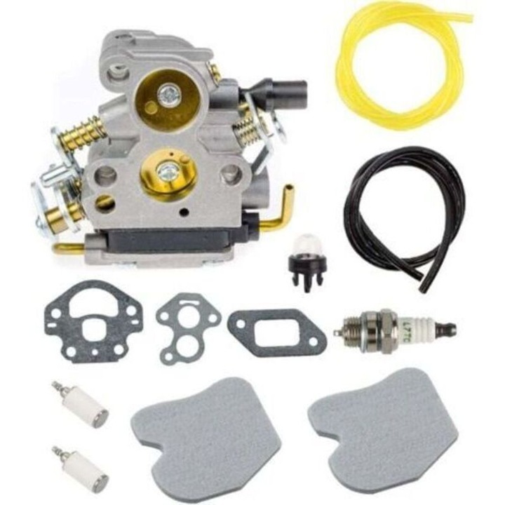 Carburator pentru drujbe, kit reglaj, filtru aer, 235 236 240, multicolor