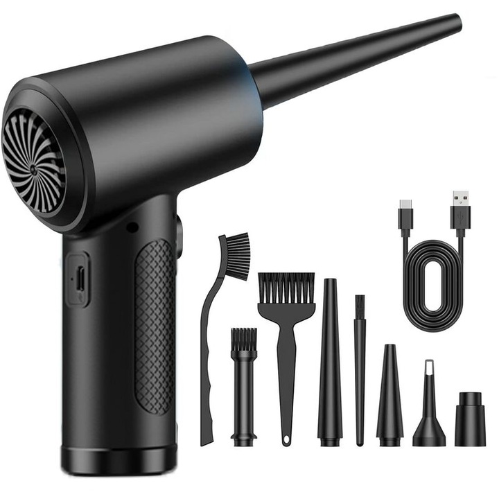 Aspirator portabil multifunctional negru 6000mAh 51000rpm