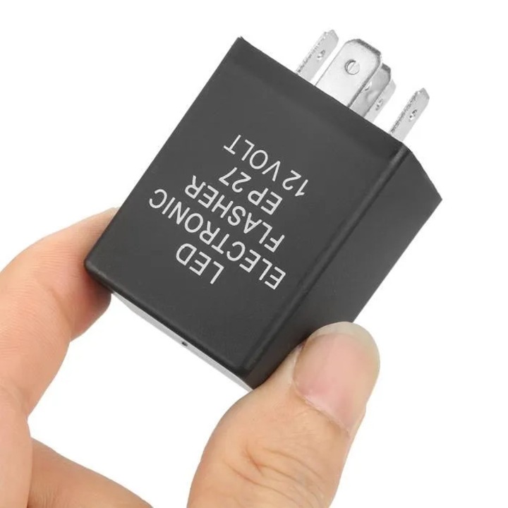 Releu semnalizare LED 12V 5 pini rezistent apa si praf