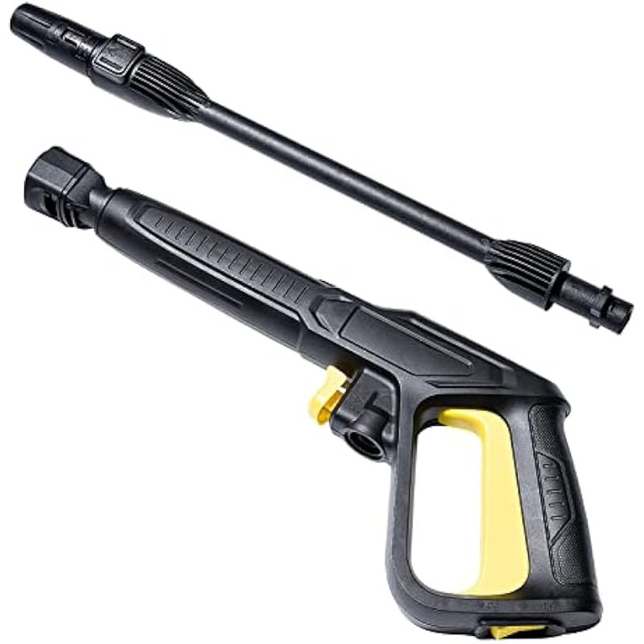 Nyomásmosó pisztoly forgó fúvókával, tartozékkészlettel, 2100 PSI, Karcher kompatibilis, 60x140°C