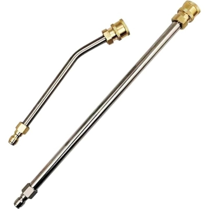 Set prelungitoare pentru pistol de spalat cu presiune 39.5cm si 22.5cm inox 1/4 inch conectare rapida
