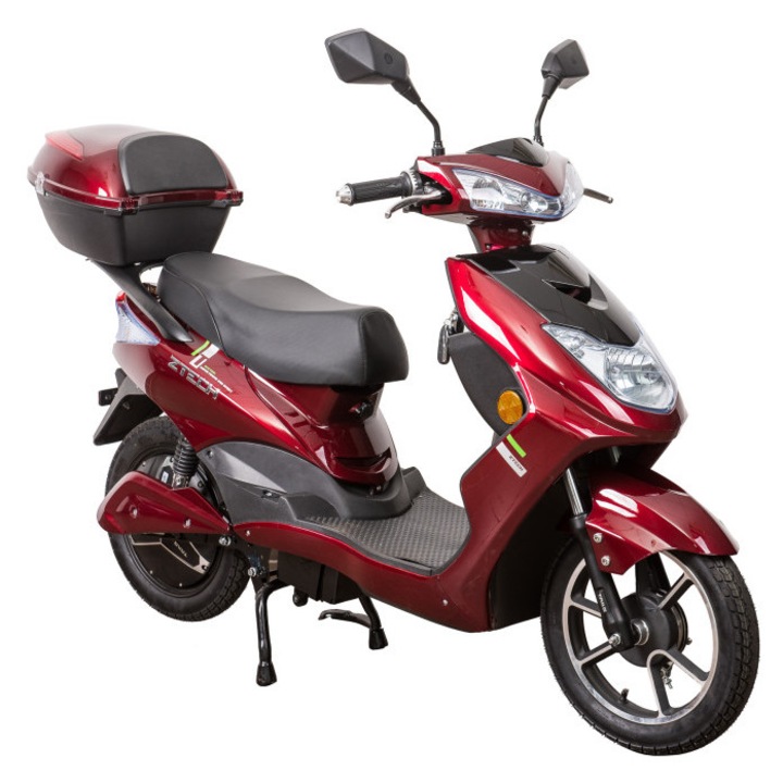 Ztech ZT-27 elektromos robogó, 48V, 900 W, 12Ah, 25km/h, ólomsavas, piros