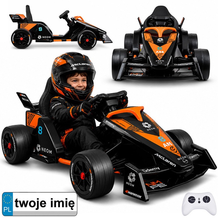 Formula E McLaren NEOM Akkumulátoros versenyautó gyerekeknek