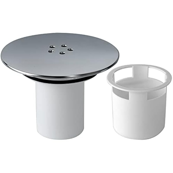 Capac scurgere dus cromat 115x70mm cu filtru detasabil 90mm
