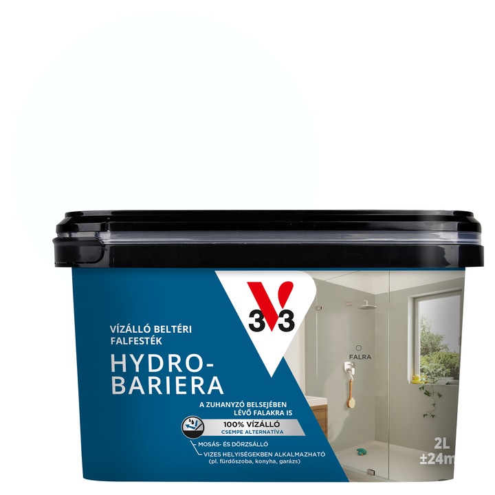 V33 Hydro-Bariera vízálló beltéri falfesték 2L, Fehér