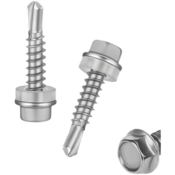 40 db önmetsző csavar készlet 410 rozsdamentes acél hatlapfejű 6.3x50mm