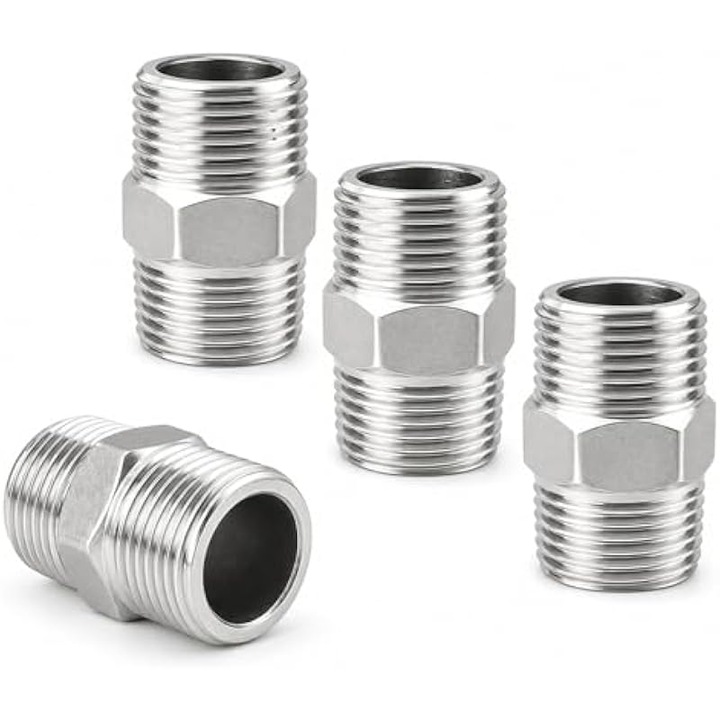 4 db rozsdamentes acél szerelvény készlet 1/2" külső menet 20mm