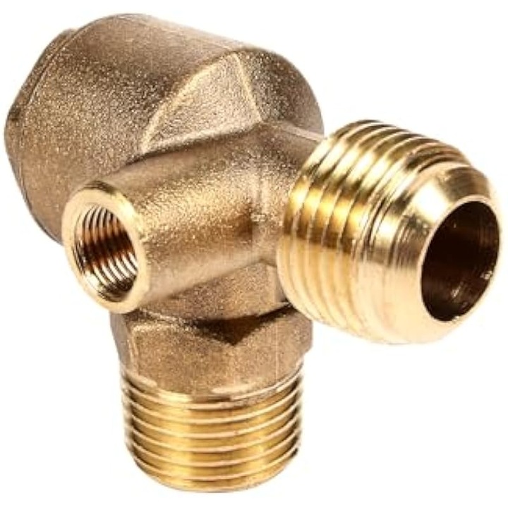 Visszacsapó szelep sűrített levegőhöz, sárgaréz, menet 1/2x1/2x1/8 inch