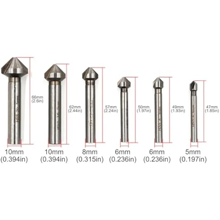 Set 6 burghie HSS 6.3-20.5mm, precizie, rezistent