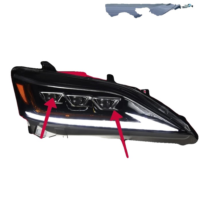 LED fényszóró projektor lencsével 12V ABS Lexus ES 2006-2009 modellekhez