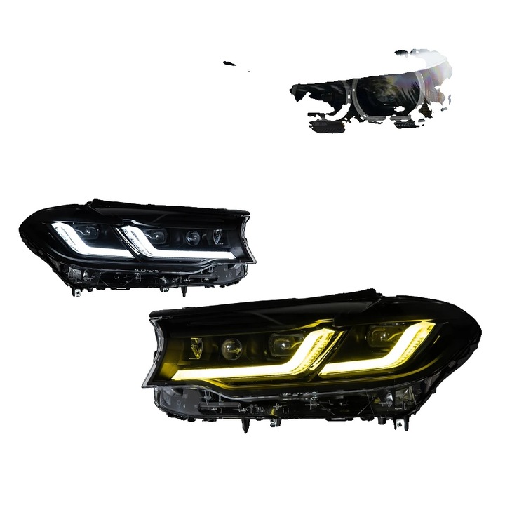 Hátsó LED lámpa BMW G30 2017-2020, fekete, 12V, 3x15cm, bal