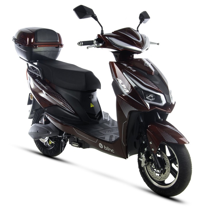 Scuter electric Blinc Alfa 2000w, 72V, culoare rosu/gri