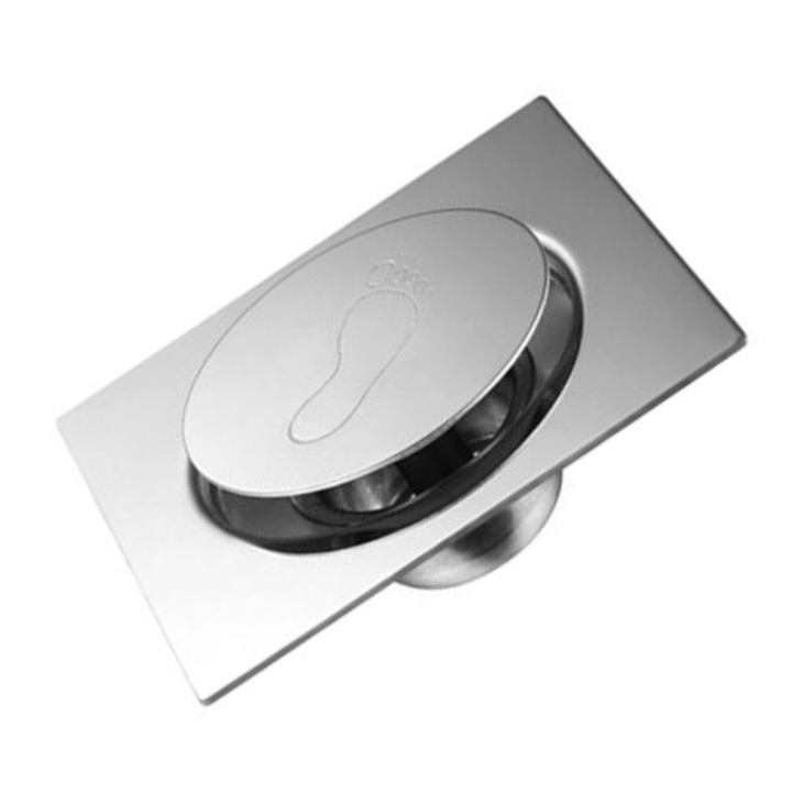 Sistem de scurgere patrat inox 10x10cm cu cos antiinfundare si inel etans