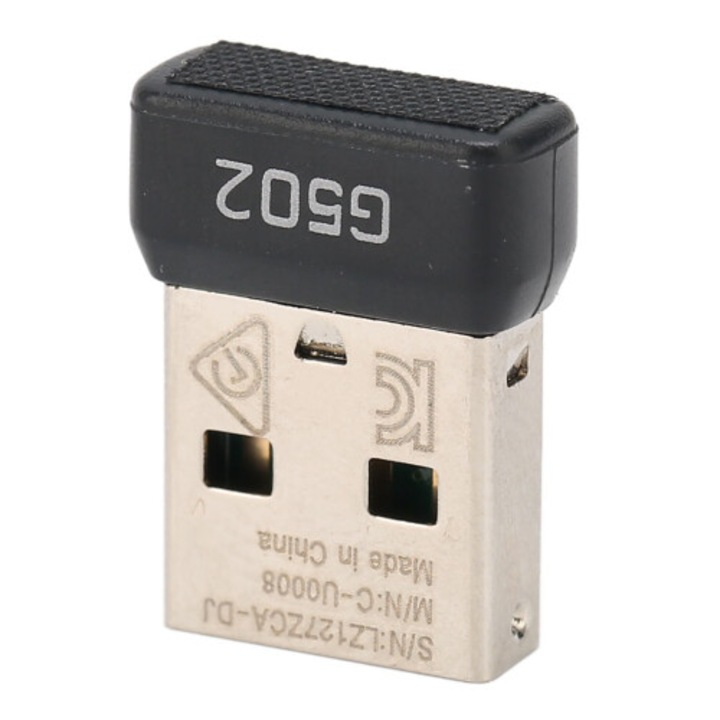2.4GHz USB vevőegység vezeték nélküli egérhez, kompakt, fekete
