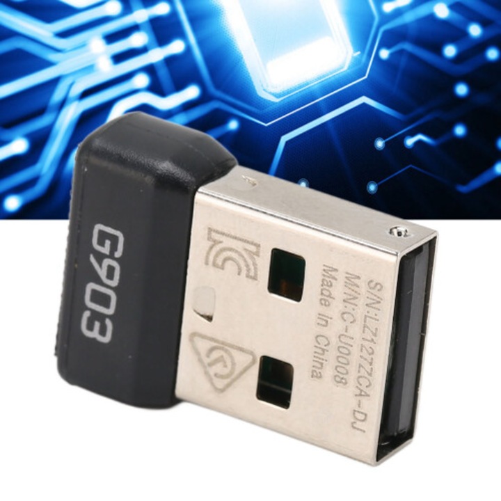USB vezeték nélküli 2.4G vevőegység Logitech G903 egérhez, kompakt, stabil