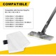 Lavete de schimb din microfibra compatibile cu Karcher SC1/SC2/SC4/SC5, sistem velcro, alb, set 4 buc, E44-30-A173-e-742