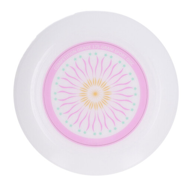 Sport frizbi 27.5cm rózsaszín fénnyel
