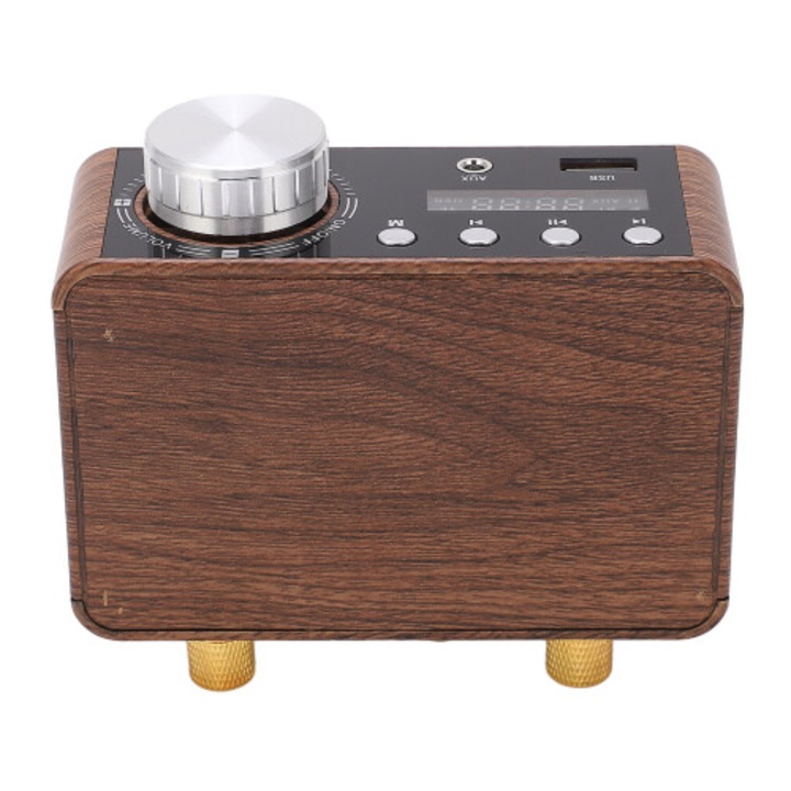 HiFi Bluetooth 5.0 erősítő, 50Wx2, fa, USB, 3.5mm, RCA