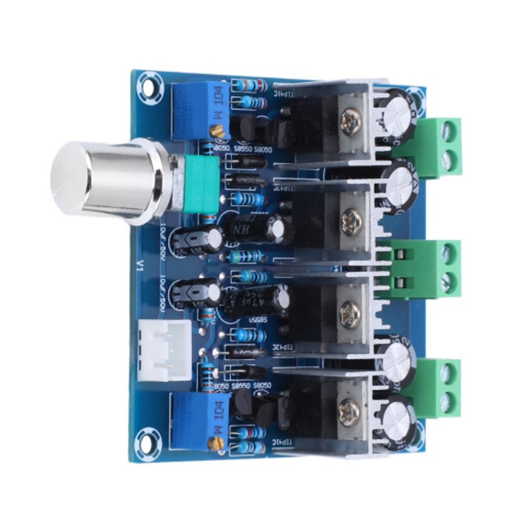 Analóg audio erősítő panel 2 csatornás 15W sztereó, védelemmel, tartós NYÁK
