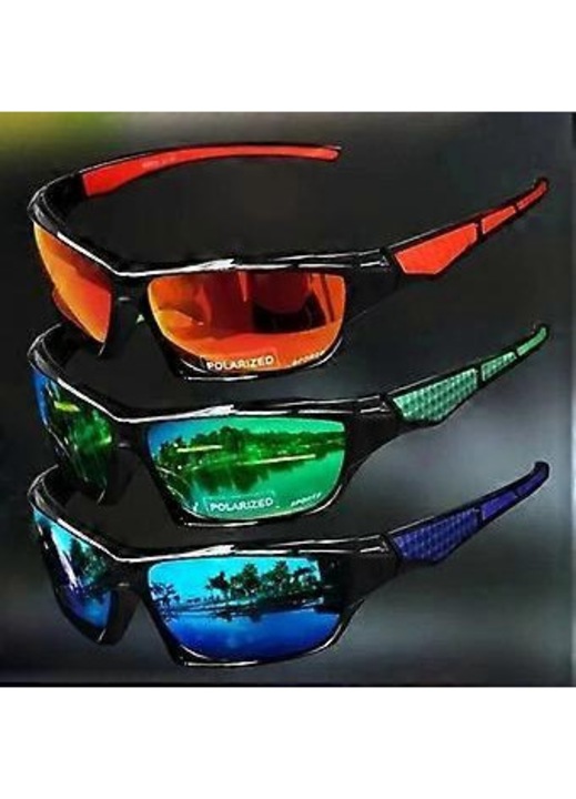 Ochelari de soare barbati polarizati sport, UV400, negru