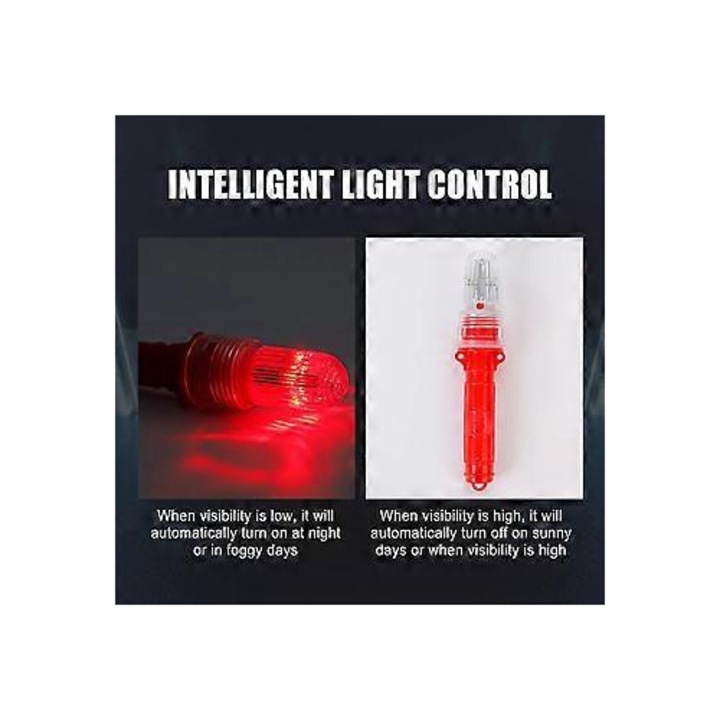 Lumina semnalizare marina LED multifunctionala, rosu albastru galben verde alb, 4x2.4x19cm
