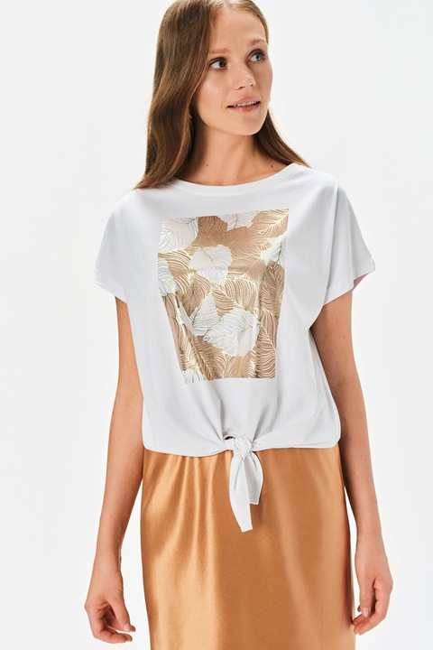 Top Secret, Tricou cu imprimeu grafic, Alb