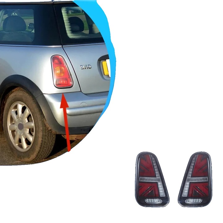 LED hátsó lámpa szett, barna, 12V, 3400LM, ellenálló, BMW MINI-hez
