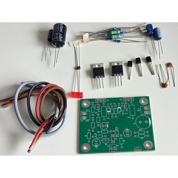 DIY audio erősítő készlet 10W / 4Ω, egyszerű tápellátással