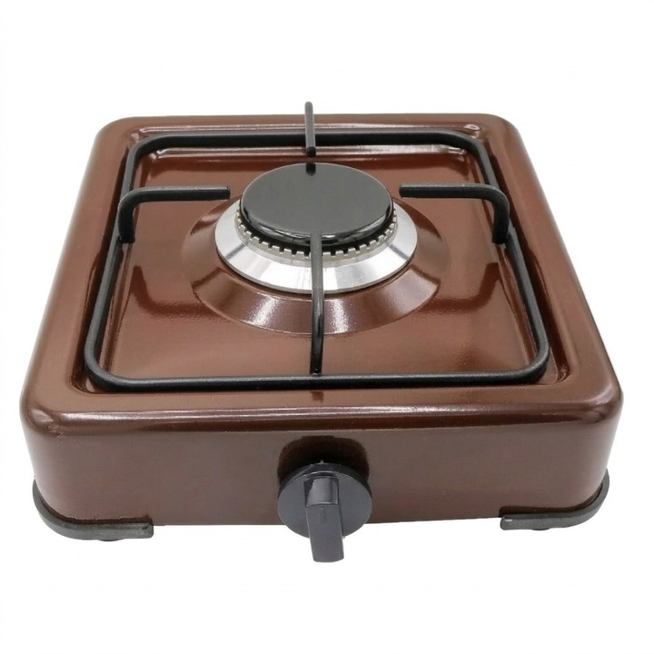 Plita Gatit Portabila - Aragaz Emailat, 1 Arzator, 1.5 kW, Rata de gaz 0, 116 kg/h