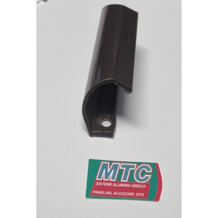 Maner Aluminiu Tip C - scoica Aplicat Maro - MTC pentru Plasa Usa si Usa Balcon