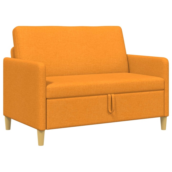 Sofa cu Spatiu de Depozitare vidaXL, Galben Intunecat 122 x 78 x 87 cm
