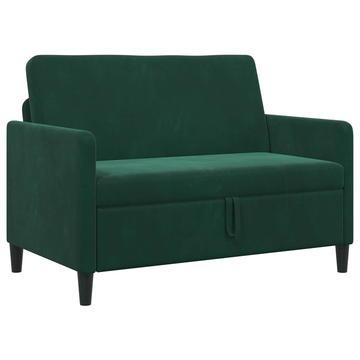 Sofa cu Spatiu de Depozitare vidaXL, Verde inchis 122 x 78 x 87 cm