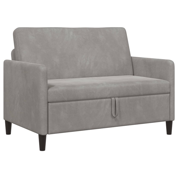 Sofa cu Spatiu de Depozitare vidaXL, Gri deschis 122 x 78 x 87 cm