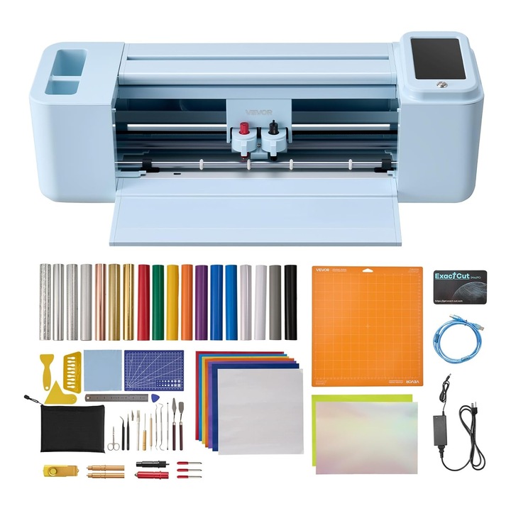 VEVOR Masina Taiat Vinil 30 cm cu Ecran Tactil, Kit Materiale si Unelte