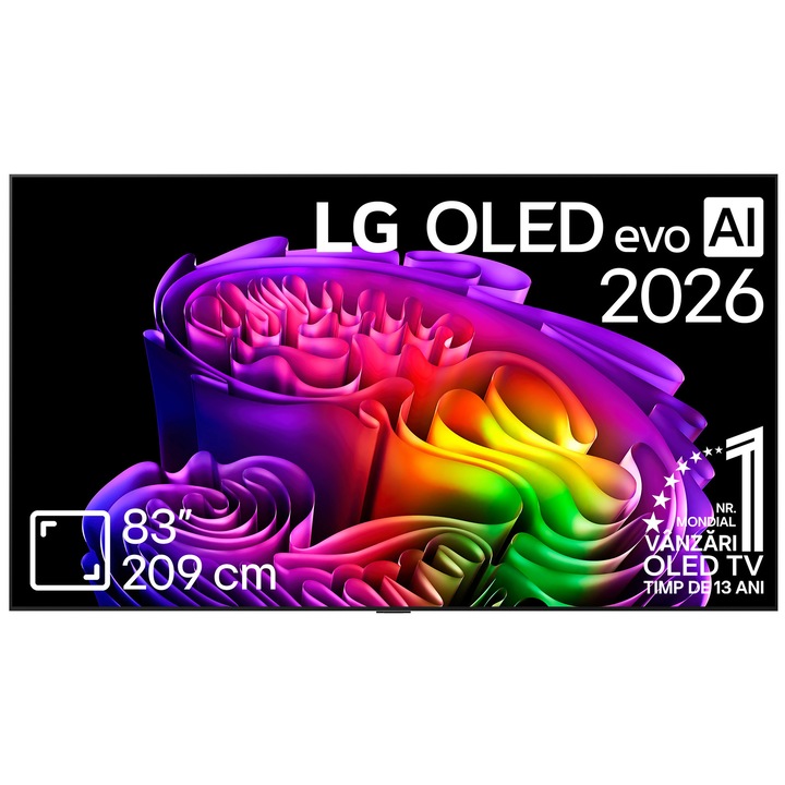 Televizor LG OLED Evo 83G62LW, 210 cm, Smart, 4k Ultra HD, 165 Hz, Clasa D (Model 2026)