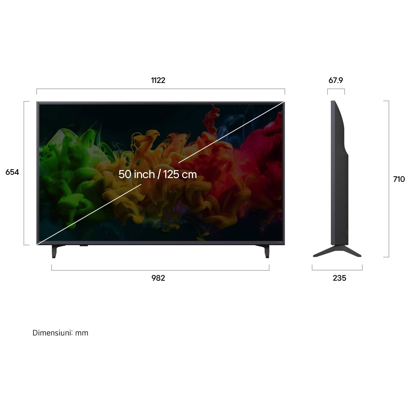 Televizor LG QNED 50QNED8EB3F, 126 cm, Smart, 4K Ultra HD, Clasa G (Model2026)