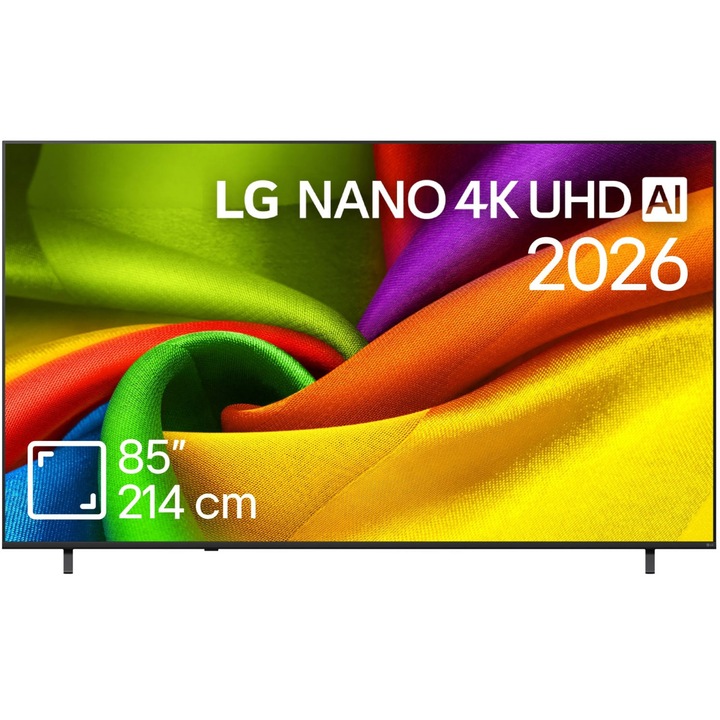 Televizor LED Smart LG 85NU8E0B3LA, ULTRA HD 4K, HDR, 214 cm
