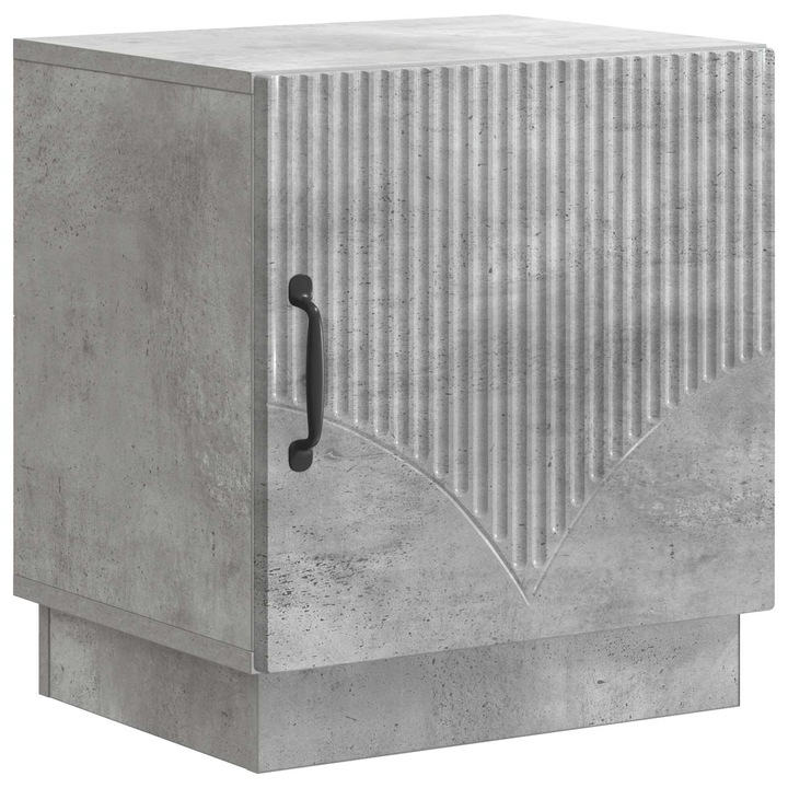Noptiera vidaXL, Gri Concret 43 x 34 5 x 47 cm Lemn prelucrat