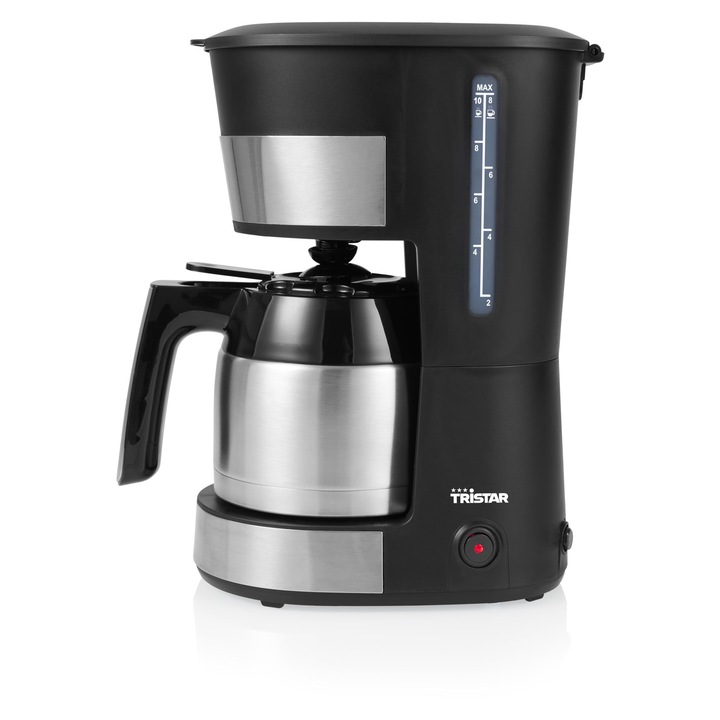 Aparat de cafea Tristar, inox, 8-10 cesti, 900W, carafa cu vid