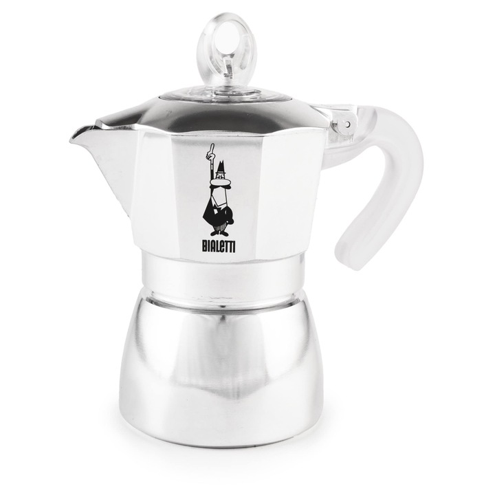 Aparat de cafea Bialetti Dama Pure Ice, 3 cesti, potrivit non-inductie, 3 cesti (159 ml), aluminiu