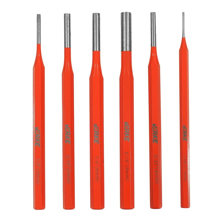 Set dornuri cilindrice, VERKE, 6 piese