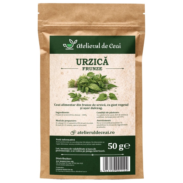 Ceai de frunze de urzica Atelierul de Ceai, 50 g