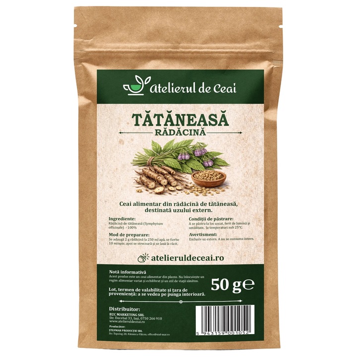Ceai de radacina de tataneasa Atelierul de Ceai, 50 g
