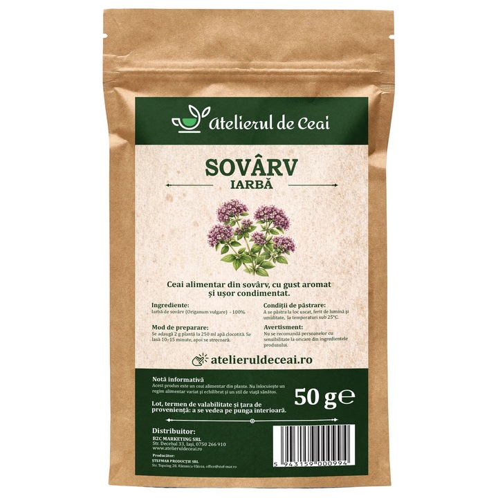 Ceai de iarba de sovarv Atelierul de Ceai, 50 g