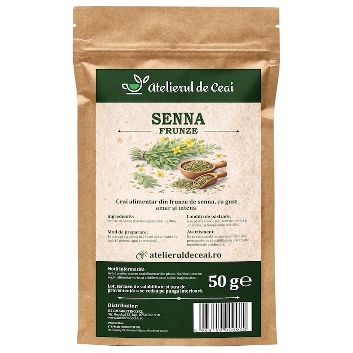 Ceai de frunze de senna Atelierul de Ceai, 50 g