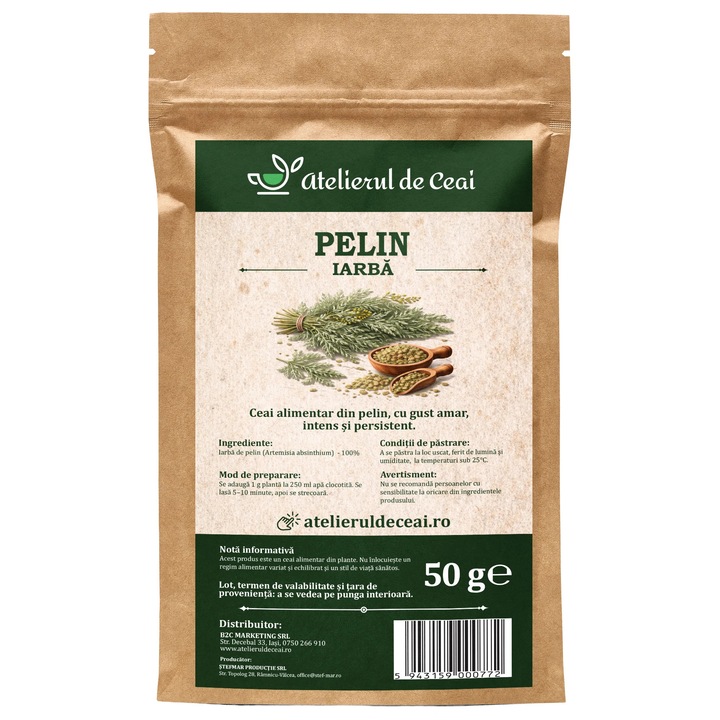 Ceai de iarba de pelin Atelierul de Ceai, 50 g