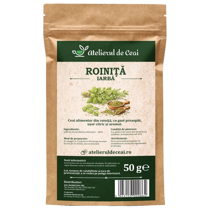 Ceai de iarba de roinita Atelierul de Ceai, 50 g