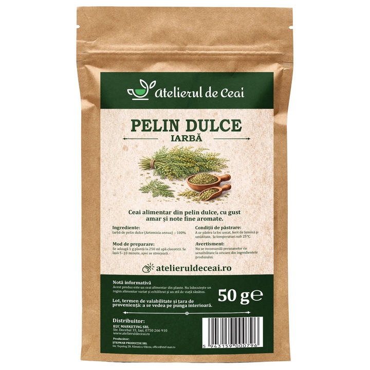 Ceai de iarba de pelin dulce Atelierul de Ceai, 50 g